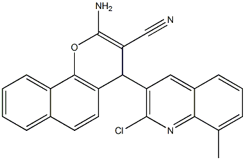 2-amino-4-(2-chloro-8-methyl-3-quinolinyl)-4H-benzo[h]chromene-3-carbonitrile