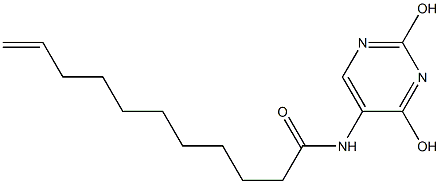 N-(2,4-dihydroxy-5-pyrimidinyl)-10-undecenamide Structure