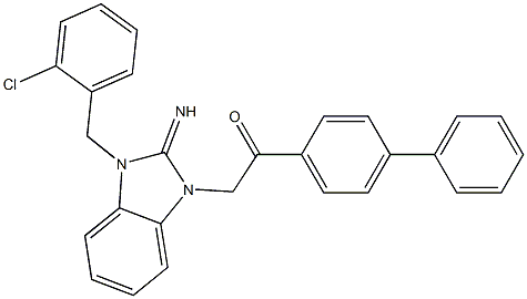 1-[1,1'-biphenyl]-4-yl-2-[3-(2-chlorobenzyl)-2-imino-2,3-dihydro-1H-benzimidazol-1-yl]ethanone