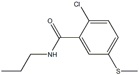 2-chloro-5-(methylsulfanyl)-N-propylbenzamide 化学構造式
