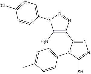 5-[5-amino-1-(4-chlorophenyl)-1H-1,2,3-triazol-4-yl]-4-(4-methylphenyl)-4H-1,2,4-triazol-3-yl hydrosulfide