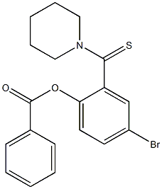 4-bromo-2-(1-piperidinylcarbothioyl)phenyl benzoate,,结构式