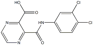 3-[(3,4-dichloroanilino)carbonyl]-2-pyrazinecarboxylic acid Structure