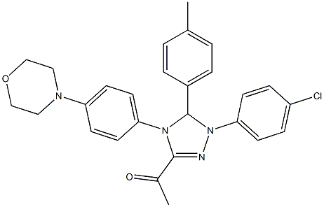 1-{1-(4-chlorophenyl)-5-(4-methylphenyl)-4-[4-(4-morpholinyl)phenyl]-4,5-dihydro-1H-1,2,4-triazol-3-yl}ethanone