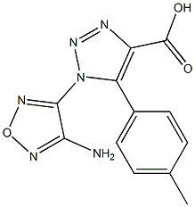 1-(4-amino-1,2,5-oxadiazol-3-yl)-5-(4-methylphenyl)-1H-1,2,3-triazole-4-carboxylicacid Structure