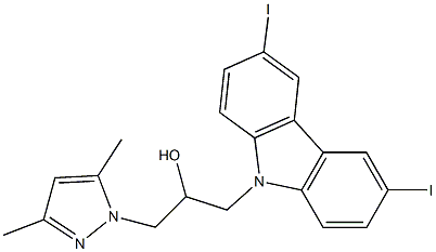 1-(3,6-diiodo-9H-carbazol-9-yl)-3-(3,5-dimethyl-1H-pyrazol-1-yl)-2-propanol|