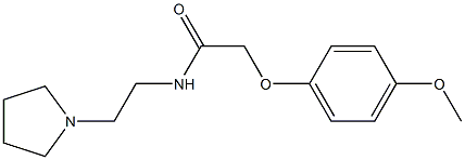 2-(4-methoxyphenoxy)-N-[2-(1-pyrrolidinyl)ethyl]acetamide Struktur