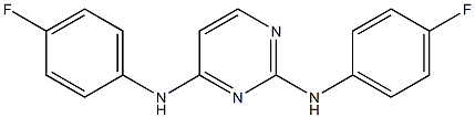N-[2-(4-fluoroanilino)-4-pyrimidinyl]-N-(4-fluorophenyl)amine Struktur