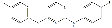 N-[2-(4-fluoroanilino)-4-pyrimidinyl]-N-(4-fluorophenyl)amine Structure