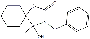 3-benzyl-4-hydroxy-4-methyl-1-oxa-3-azaspiro[4.5]decan-2-one Struktur