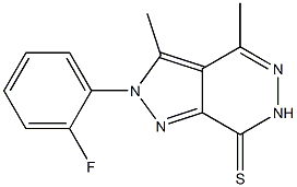 2-(2-fluorophenyl)-3,4-dimethyl-2,6-dihydro-7H-pyrazolo[3,4-d]pyridazine-7-thione Structure