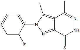 2-(2-fluorophenyl)-3,4-dimethyl-2,6-dihydro-7H-pyrazolo[3,4-d]pyridazine-7-thione 结构式