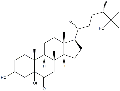 3,5,25-Trihydroxyergostan-6-one,,结构式