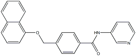 4-[(1-naphthyloxy)methyl]-N-(3-pyridinyl)benzamide Struktur
