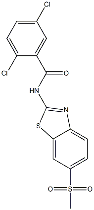 2,5-dichloro-N-[6-(methylsulfonyl)-1,3-benzothiazol-2-yl]benzamide Structure