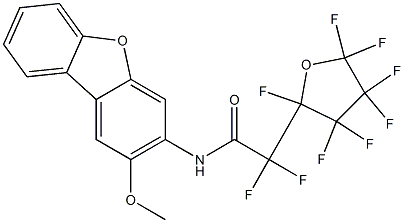 2,2-difluoro-2-(2,3,3,4,4,5,5-heptafluorotetrahydro-2-furanyl)-N-(2-methoxydibenzo[b,d]furan-3-yl)acetamide Structure