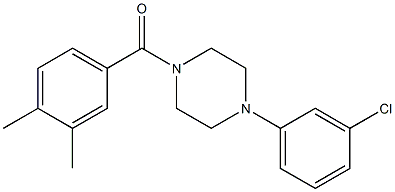 1-(3-chlorophenyl)-4-(3,4-dimethylbenzoyl)piperazine Structure