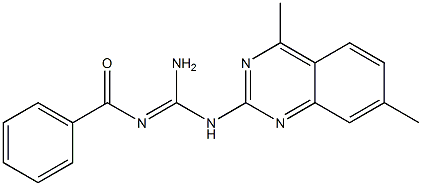 N''-benzoyl-N-(4,7-dimethyl-2-quinazolinyl)guanidine,,结构式