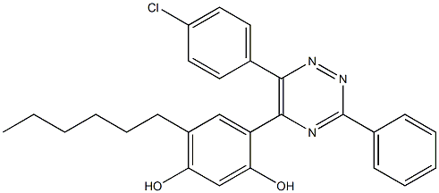 4-[6-(4-chlorophenyl)-3-phenyl-1,2,4-triazin-5-yl]-6-hexyl-1,3-benzenediol