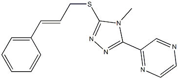 cinnamyl 4-methyl-5-(2-pyrazinyl)-4H-1,2,4-triazol-3-yl sulfide Structure