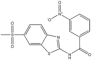 3-nitro-N-[6-(methylsulfonyl)-1,3-benzothiazol-2-yl]benzamide