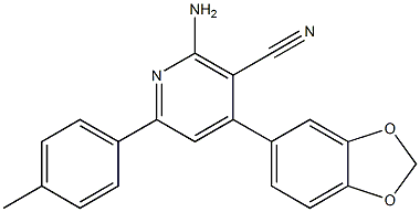  2-amino-4-(1,3-benzodioxol-5-yl)-6-(4-methylphenyl)nicotinonitrile