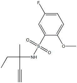 N-(1-ethyl-1-methyl-2-propynyl)-5-fluoro-2-methoxybenzenesulfonamide Structure