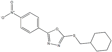 2-[(cyclohexylmethyl)sulfanyl]-5-{4-nitrophenyl}-1,3,4-oxadiazole|