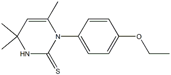 1-(4-ethoxyphenyl)-4,4,6-trimethyl-3,4-dihydro-2(1H)-pyrimidinethione,,结构式