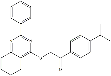 1-(4-isopropylphenyl)-2-[(2-phenyl-5,6,7,8-tetrahydro-4-quinazolinyl)sulfanyl]ethanone