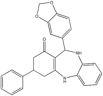 11-(1,3-benzodioxol-5-yl)-3-phenyl-2,3,4,5,10,11-hexahydro-1H-dibenzo[b,e][1,4]diazepin-1-one