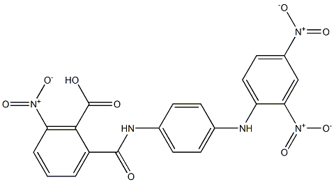 2-[(4-{2,4-dinitroanilino}anilino)carbonyl]-6-nitrobenzoic acid 结构式