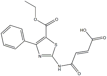 4-{[5-(ethoxycarbonyl)-4-phenyl-1,3-thiazol-2-yl]amino}-4-oxo-2-butenoic acid 化学構造式