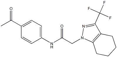 N-(4-acetylphenyl)-2-[3-(trifluoromethyl)-4,5,6,7-tetrahydro-1H-indazol-1-yl]acetamide|