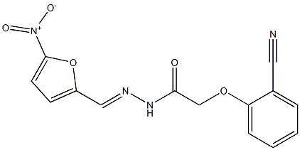 2-(2-cyanophenoxy)-N'-({5-nitro-2-furyl}methylene)acetohydrazide Structure