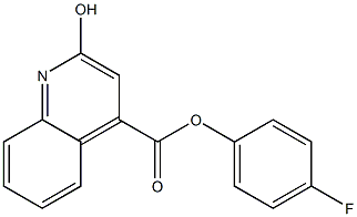 4-fluorophenyl 2-hydroxy-4-quinolinecarboxylate,,结构式