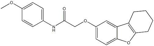 N-(4-methoxyphenyl)-2-(6,7,8,9-tetrahydrodibenzo[b,d]furan-2-yloxy)acetamide Struktur