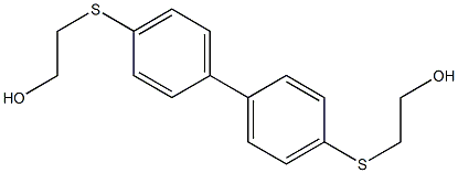 2-({4'-[(2-hydroxyethyl)sulfanyl][1,1'-biphenyl]-4-yl}sulfanyl)ethanol 化学構造式