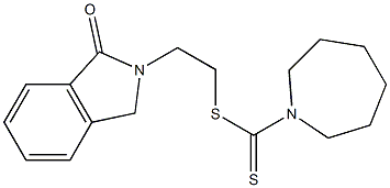 2-(1-oxo-1,3-dihydro-2H-isoindol-2-yl)ethyl 1-azepanecarbodithioate 化学構造式