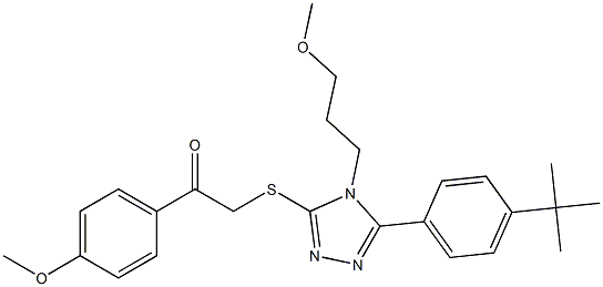 2-{[5-(4-tert-butylphenyl)-4-(3-methoxypropyl)-4H-1,2,4-triazol-3-yl]sulfanyl}-1-(4-methoxyphenyl)ethanone