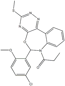 4-chloro-2-[3-(methylsulfanyl)-7-propionyl-6,7-dihydro[1,2,4]triazino[5,6-d][3,1]benzoxazepin-6-yl]phenyl methyl ether