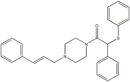 2-(4-cinnamyl-1-piperazinyl)-2-oxo-1-phenylethyl phenyl sulfide Structure