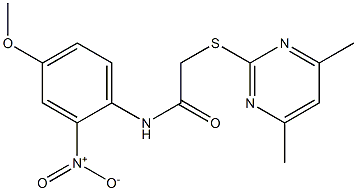 2-[(4,6-dimethylpyrimidin-2-yl)sulfanyl]-N-[2-nitro-4-(methyloxy)phenyl]acetamide