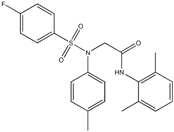 N-(2,6-dimethylphenyl)-2-{[(4-fluorophenyl)sulfonyl]-4-methylanilino}acetamide