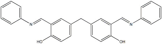 4-{4-hydroxy-3-[(phenylimino)methyl]benzyl}-2-[(phenylimino)methyl]phenol Structure