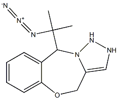1-(2,4-dihydro-1H,10H-[1,2,3]triazolo[5,1-c][1,4]benzoxazepin-10-yl)-1-methylethyl azide Struktur