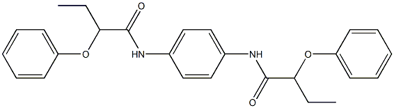 2-phenoxy-N-{4-[(2-phenoxybutanoyl)amino]phenyl}butanamide 结构式