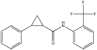 2-phenyl-N-[2-(trifluoromethyl)phenyl]cyclopropanecarboxamide,,结构式