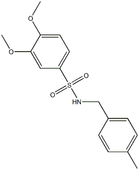 3,4-dimethoxy-N-(4-methylbenzyl)benzenesulfonamide