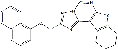 2-[(1-naphthyloxy)methyl]-8,9,10,11-tetrahydro[1]benzothieno[3,2-e][1,2,4]triazolo[1,5-c]pyrimidine Struktur